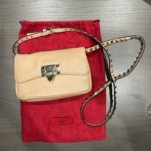 Nude Leather Valentino Rockstud Crossbody